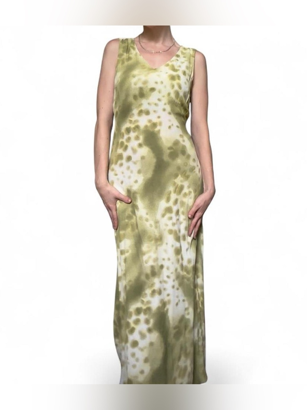 Pure Alfred Sung green maxi dress